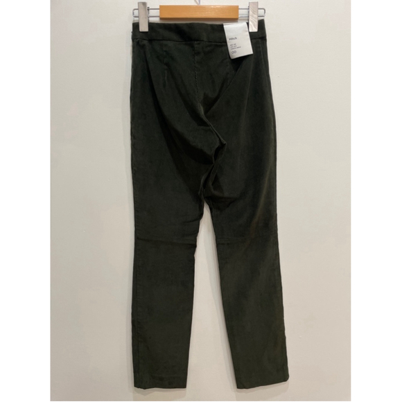 Aritzia Babaton Womens Size 00 Mitch Corduroy Pants Green Cropped Neutral - Picture 4 of 8